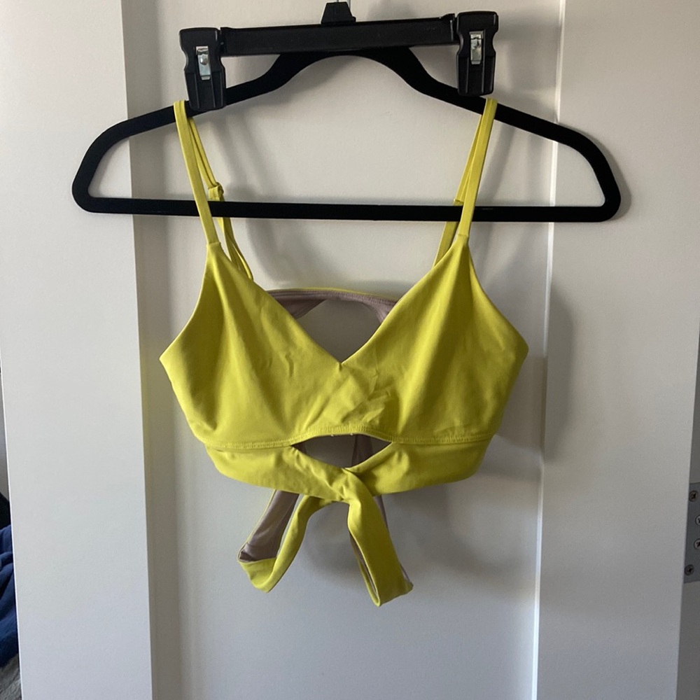 Lululemon yellow sports bra